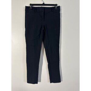Loft Black Tapered Fit Cropped Pants Size 0 Stretch